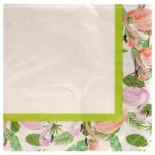 Tropical Luau "Flamingos" Luncheon Paper Napkins 18ct