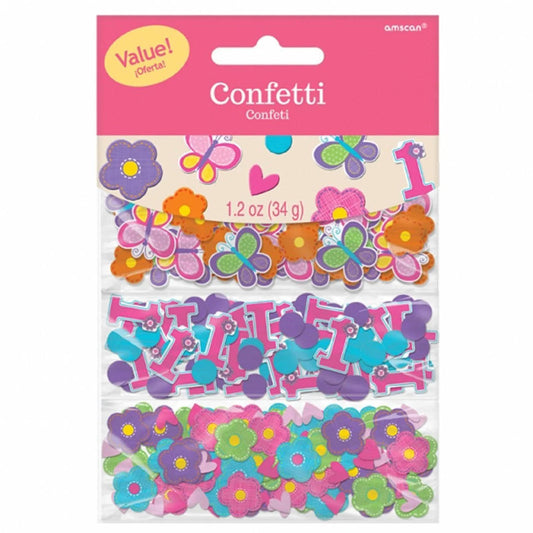 Sweet Girl 1st Birthday Confetti Value Pack (3 types)