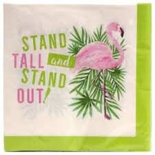 Tropical Luau "Flamingos" Luncheon Paper Napkins 18ct