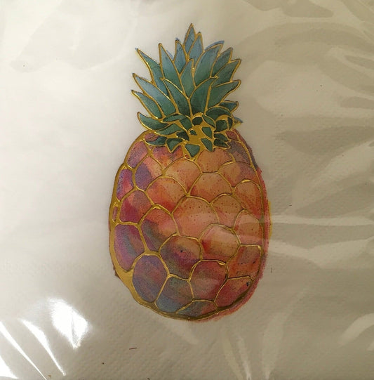 Let's Party Luau "Pineapple" Beverage Paper Napkins 16ct