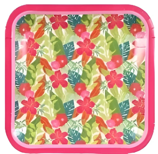 Tropical Luau "Hawaiian" Lunch Square Paper Plates 12ct