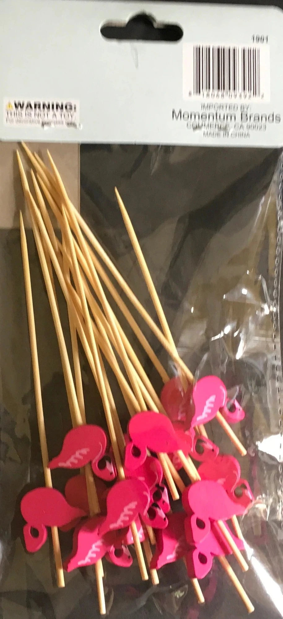 Hello Summer "Flamingo" Wood Sticks Cocktail/Cupcake/Food Picks 16ct (Copy)
