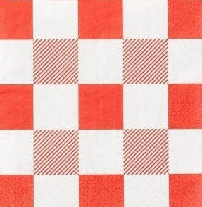 Sun Squad "Red Gingham" Luncheon Paper Napkins 20ct