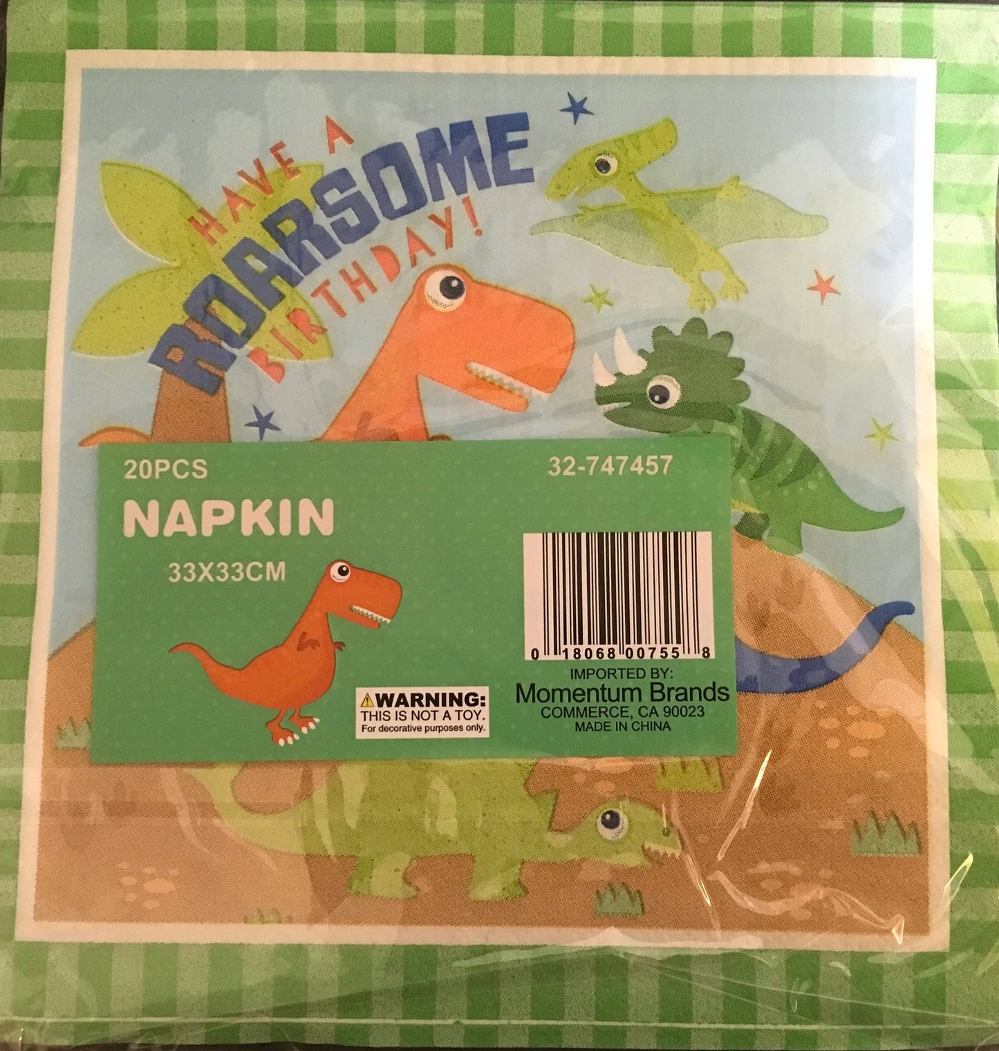 Dino Roarsome Luncheon Paper Napkins 20ct