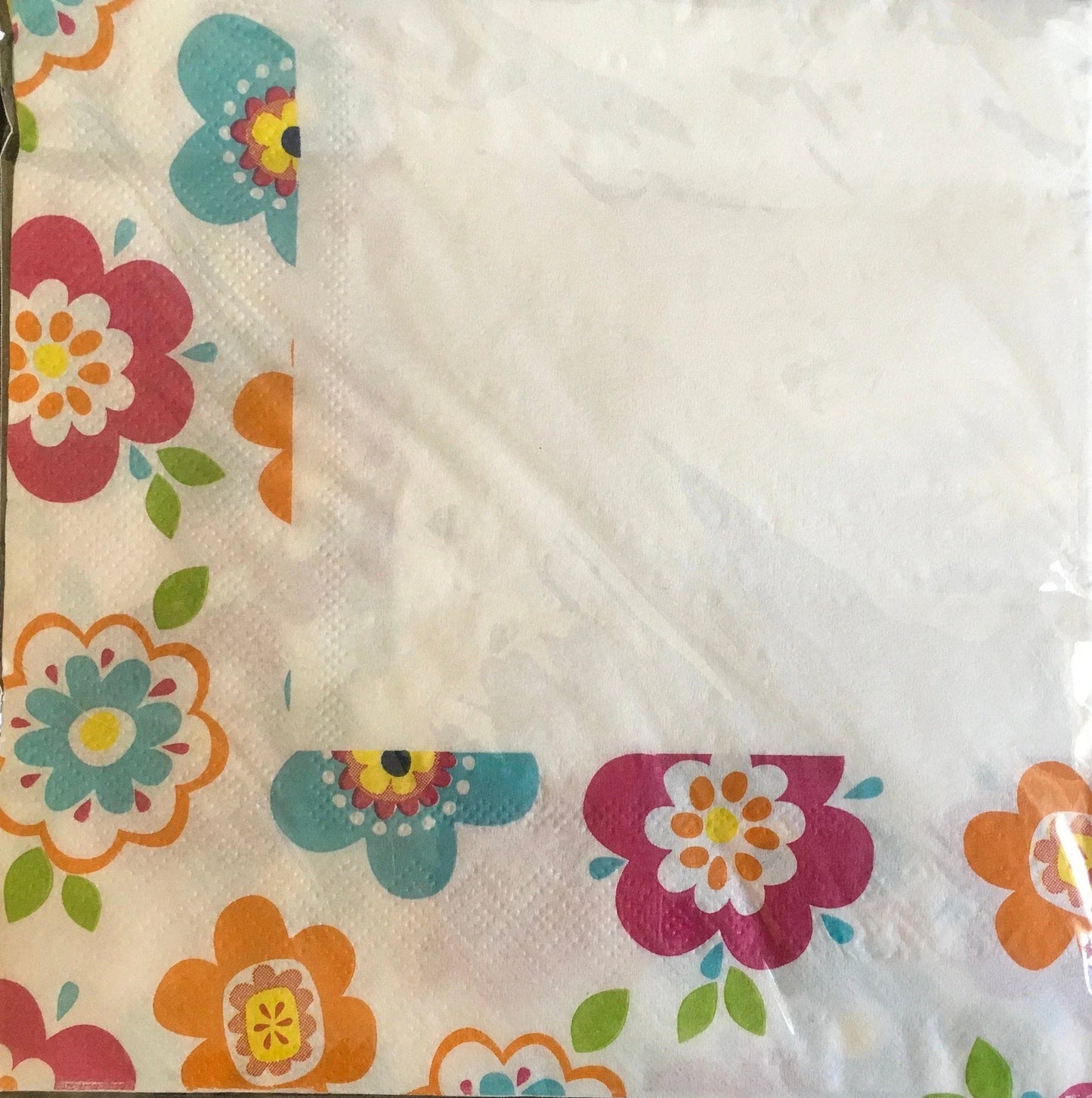 Garden Spring Fling "Bright Flowers" Luncheon Paper Napkins 20ct