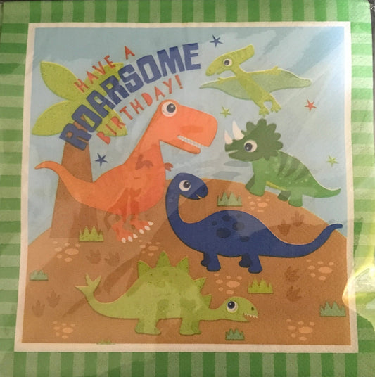 Dino Roarsome Luncheon Paper Napkins 20ct