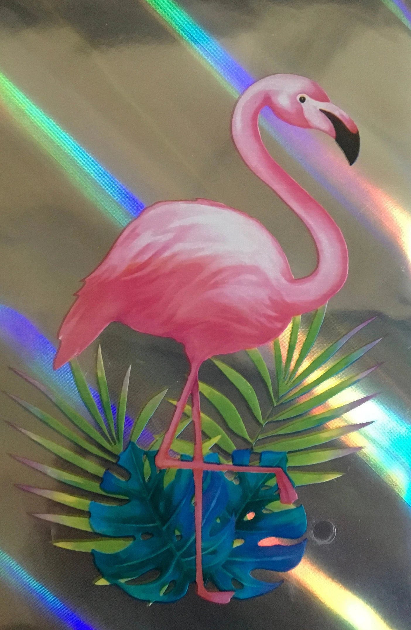 Let’s Party Luau "Flamingo" Cellophane Treat Bags with Ties 10ct