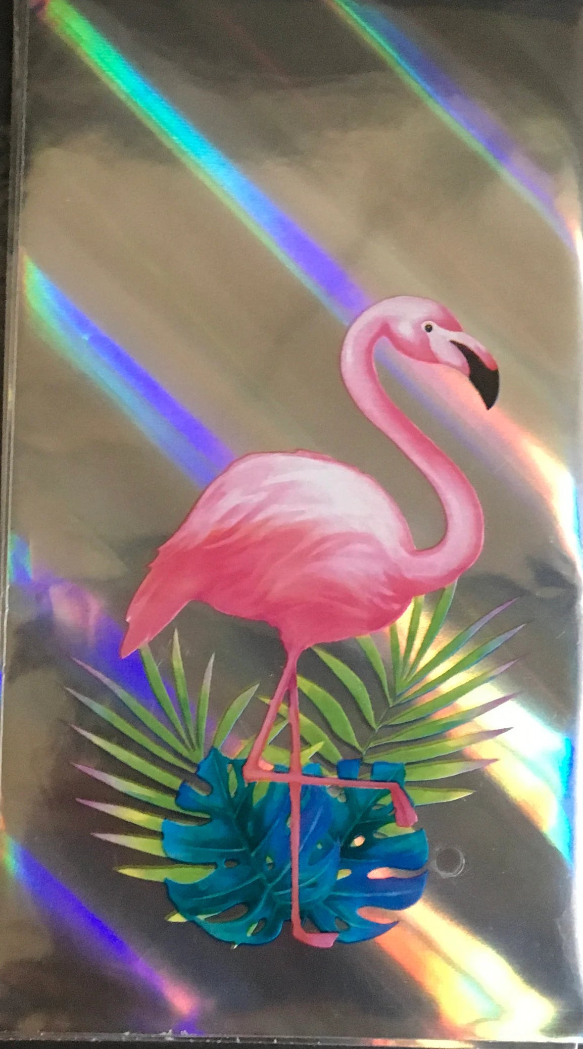 Let’s Party Luau "Flamingo" Cellophane Treat Bags with Ties 10ct