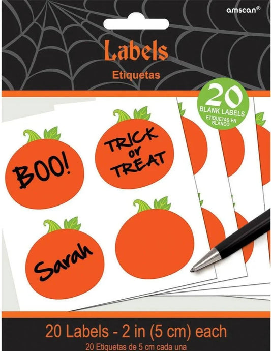 Halloween Pumpkin Sticker Labels 20ct