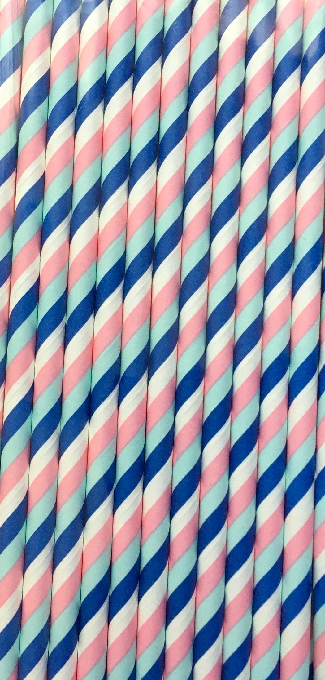 Hello Summer "Take Me to the Sea" Striped Paper Straws 25ct