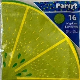 Sweet Summer Inspired "Lime Slice" Round Shaped Luncheon Paper Napkins 16ct (Copy)