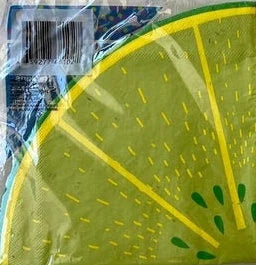 Sweet Summer Inspired "Lime Slice" Round Shaped Luncheon Paper Napkins 16ct (Copy)