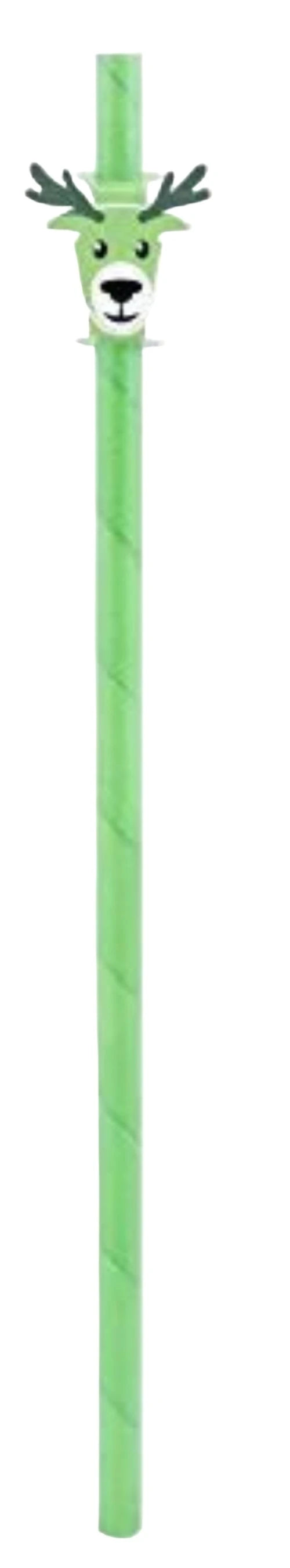 Woodland Decorated Drink Paper Straws 12ct