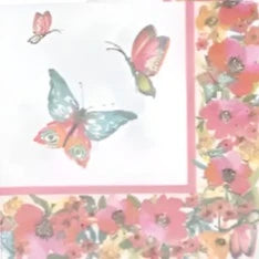 Garden Spring Fling "Social Butterfly" Luncheon Paper Napkins 18ct