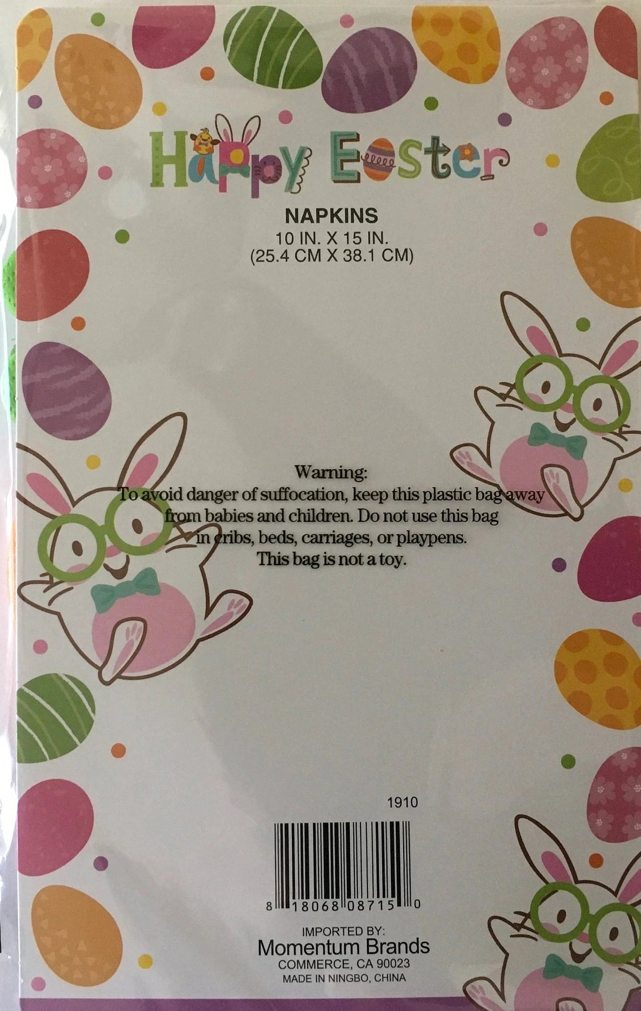 Happy Easter "Carrot Shaped" Luncheon Paper Napkins 16ct