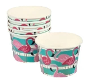 Tropical Luau "Pink Flamingo" Paper Treat Cups 6ct