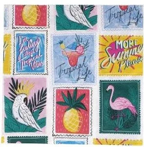 Tropical Luau "More Summer Please" Luncheon Paper Napkins 18ct