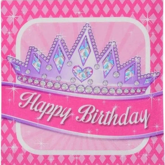 Princess Happy Birthday Luncheon Paper Napkins 20ct