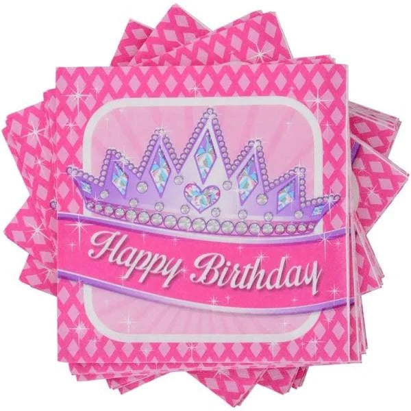 Princess Happy Birthday Luncheon Paper Napkins 20ct