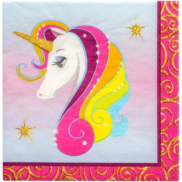 Unicorn Luncheon Paper Napkins 20ct