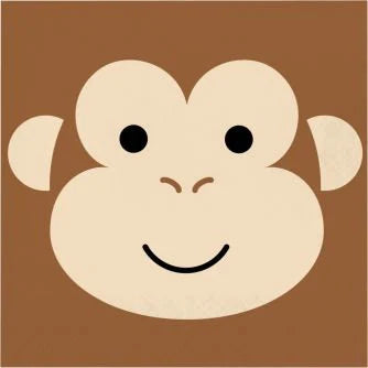 Monkey Animal Faces Luncheon Paper Napkins 16ct