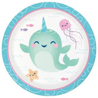 Narwhal Party Dessert Paper Plates 8ct