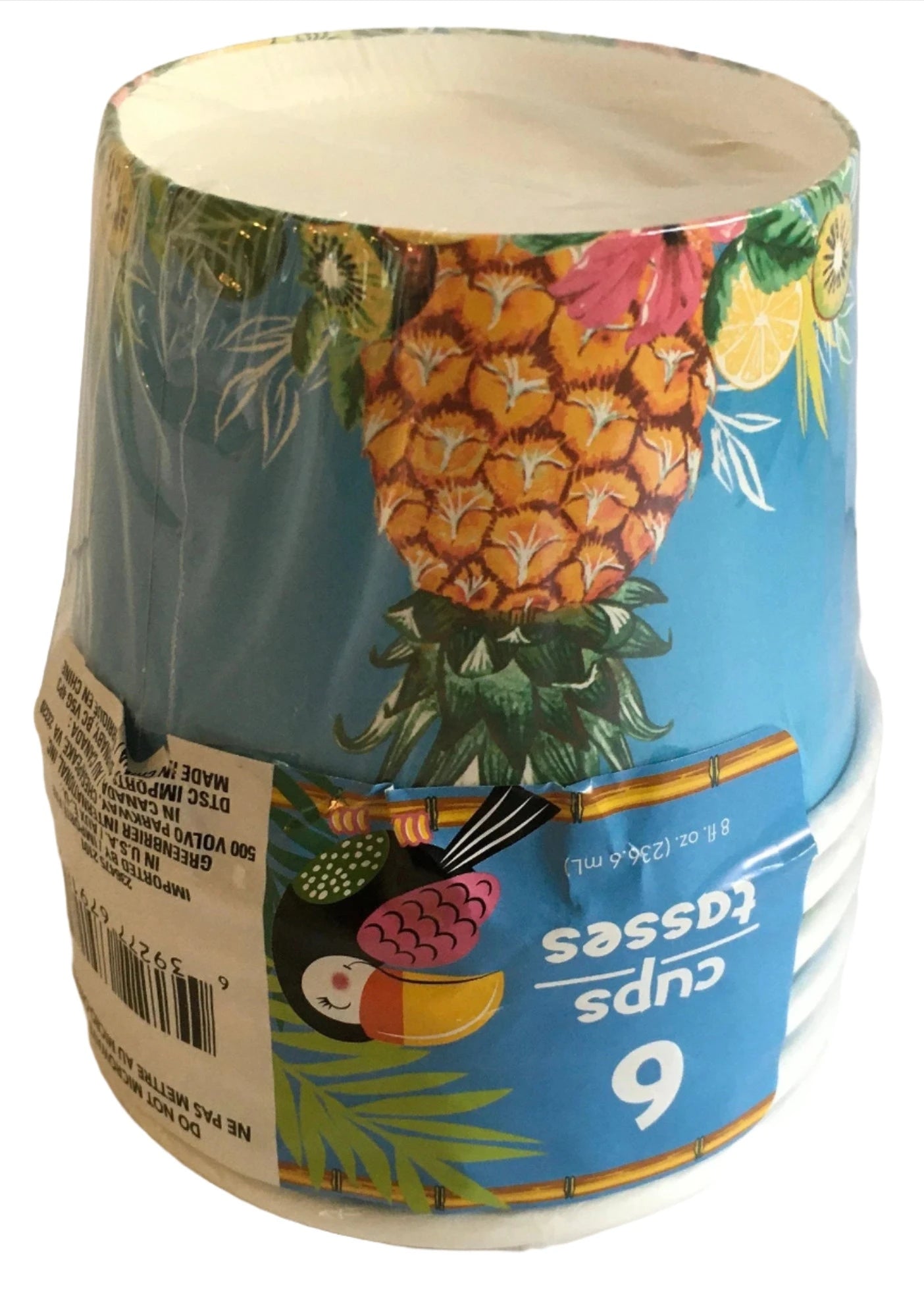 Tropical Luau "Tough but Sweet" Paper Treat Cups 6ct