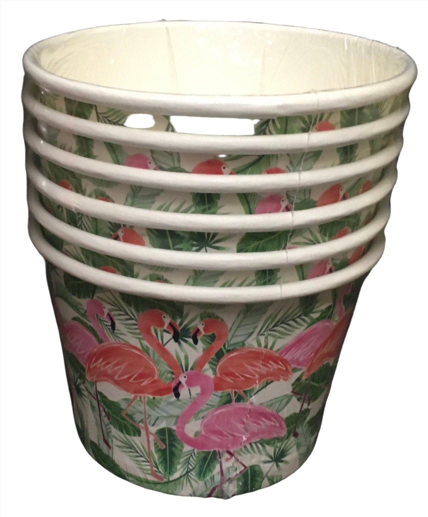 Tropical Luau "Flamingos" Paper Treat Cups 6ct