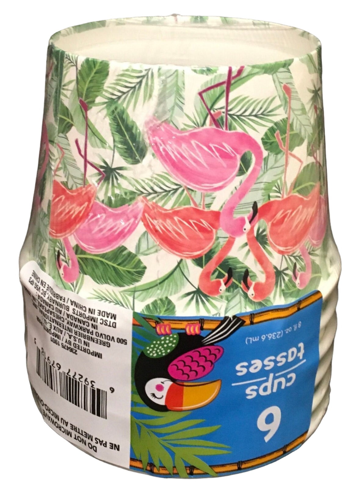 Tropical Luau "Flamingos" Paper Treat Cups 6ct