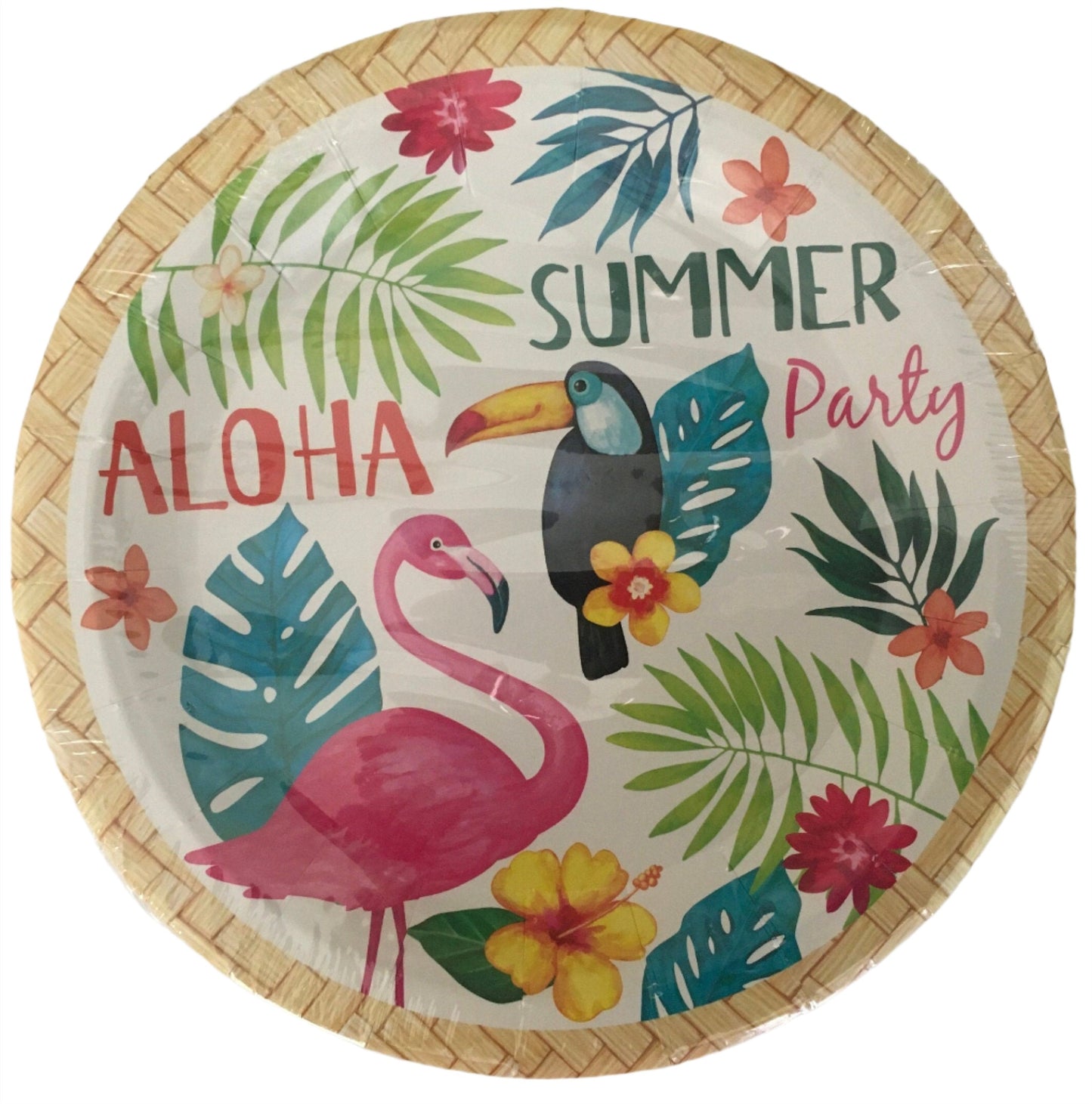 Let's Party "Tropical Luau" Dessert Paper Plates 12ct