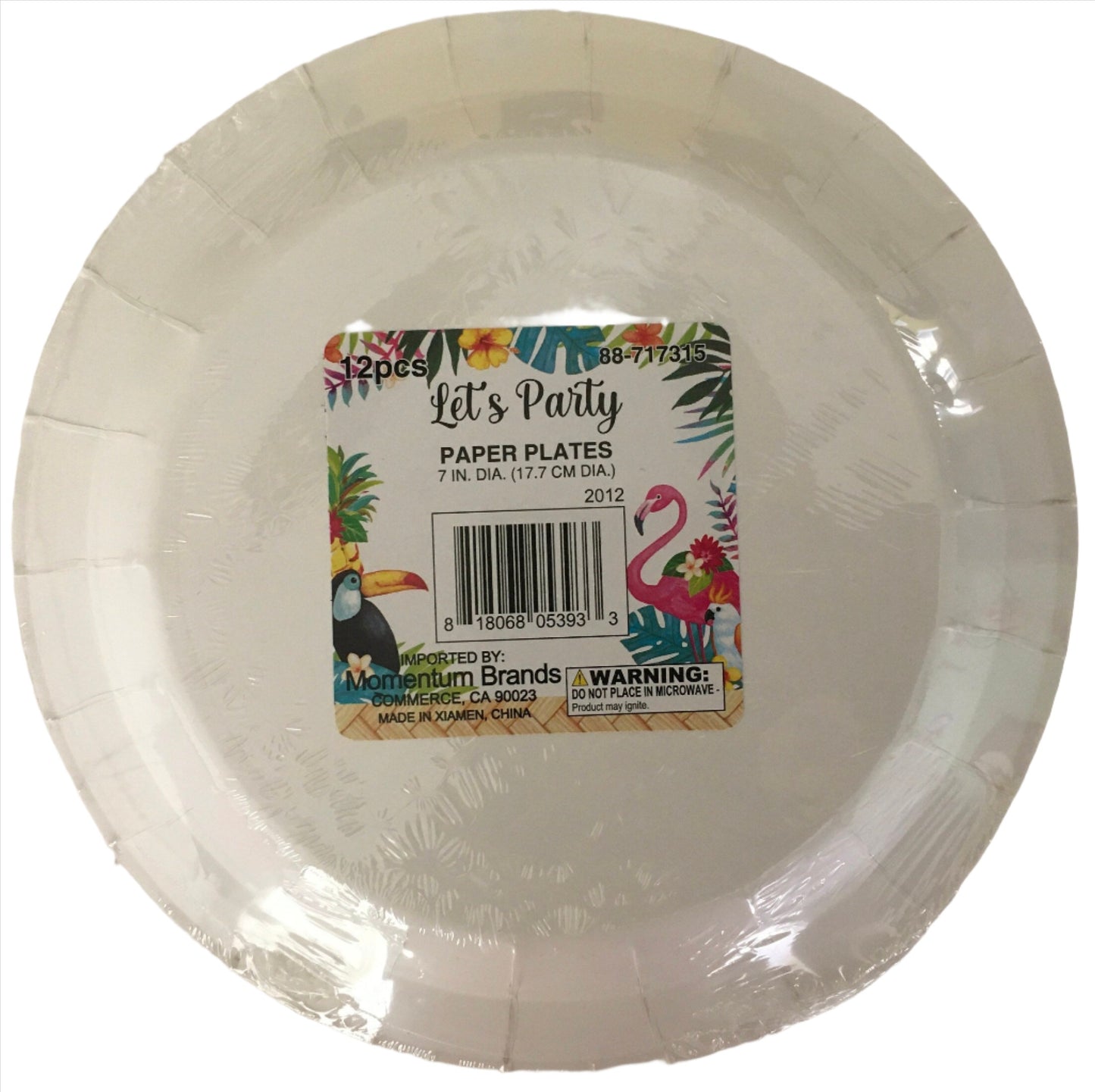 Let's Party "Tropical Luau" Dessert Paper Plates 12ct