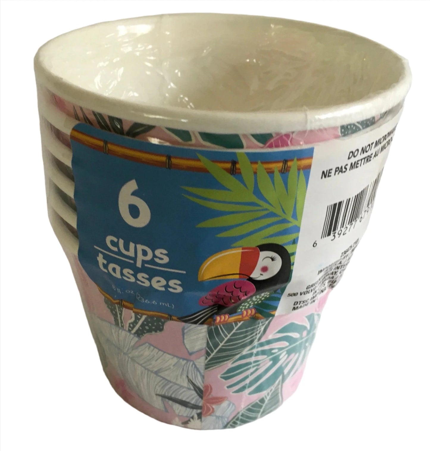 Tropical Luau "Hello Summer" Paper Treat Cups 6ct