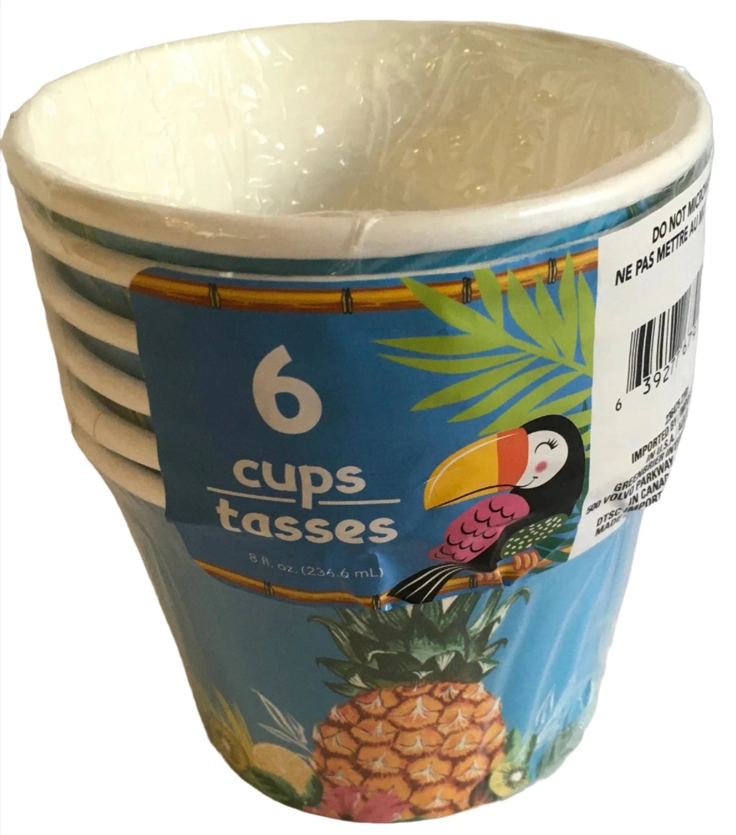 Tropical Luau "Tough but Sweet" Paper Treat Cups 6ct