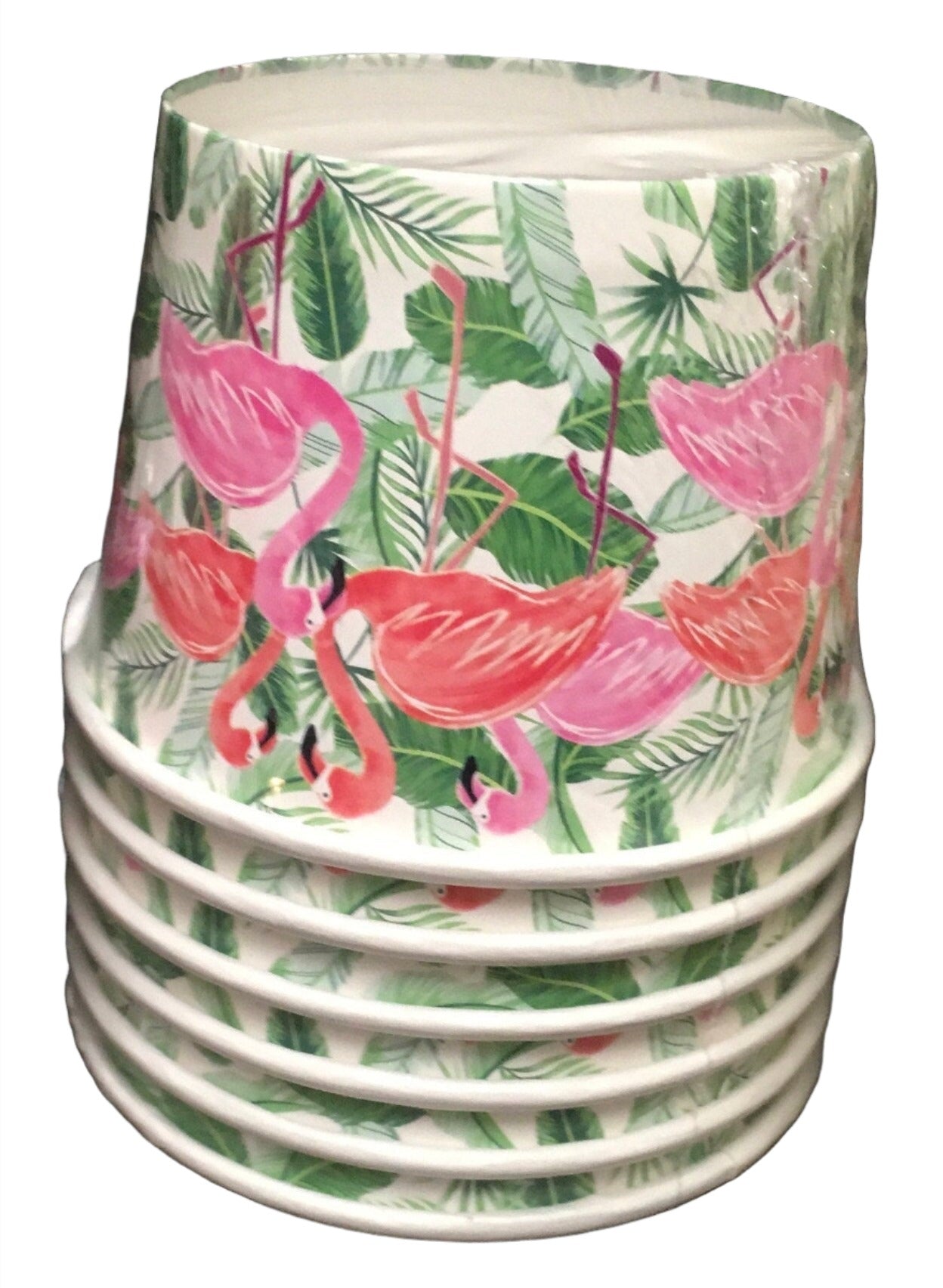 Tropical Luau "Flamingos" Paper Treat Cups 6ct