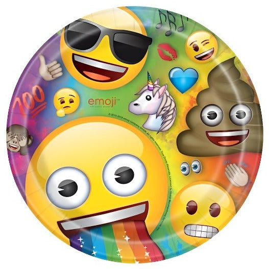 Emoji "Rainbow Fun" Lunch Paper Plates 8ct