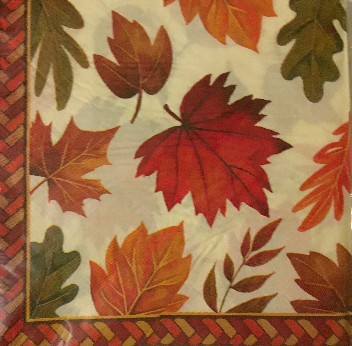 Hello Fall "Autumn Leaves" Luncheon Paper Napkins 18ct