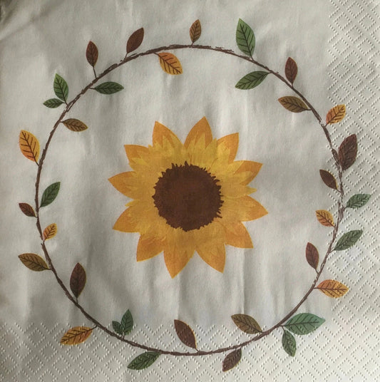 Fall & Harvest "Harvest Sunflowers" Luncheon Paper Napkins 20ct