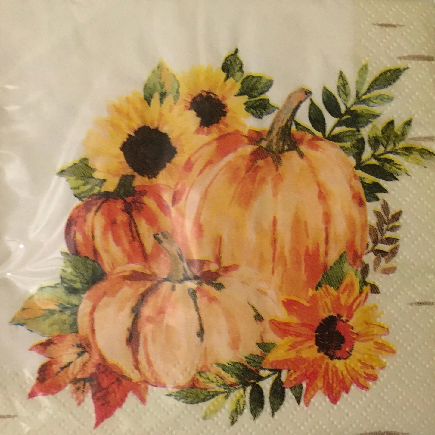 Fall & Harvest "Harvest Pumpkins" Beverage Paper Napkins 24ct