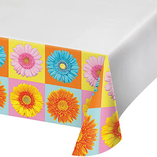 Petal Pop Daisy Plastic Table Cover