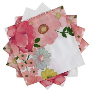 Garden Spring Fling "Floral Garden Blooming" Luncheon Paper Napkins 18ct