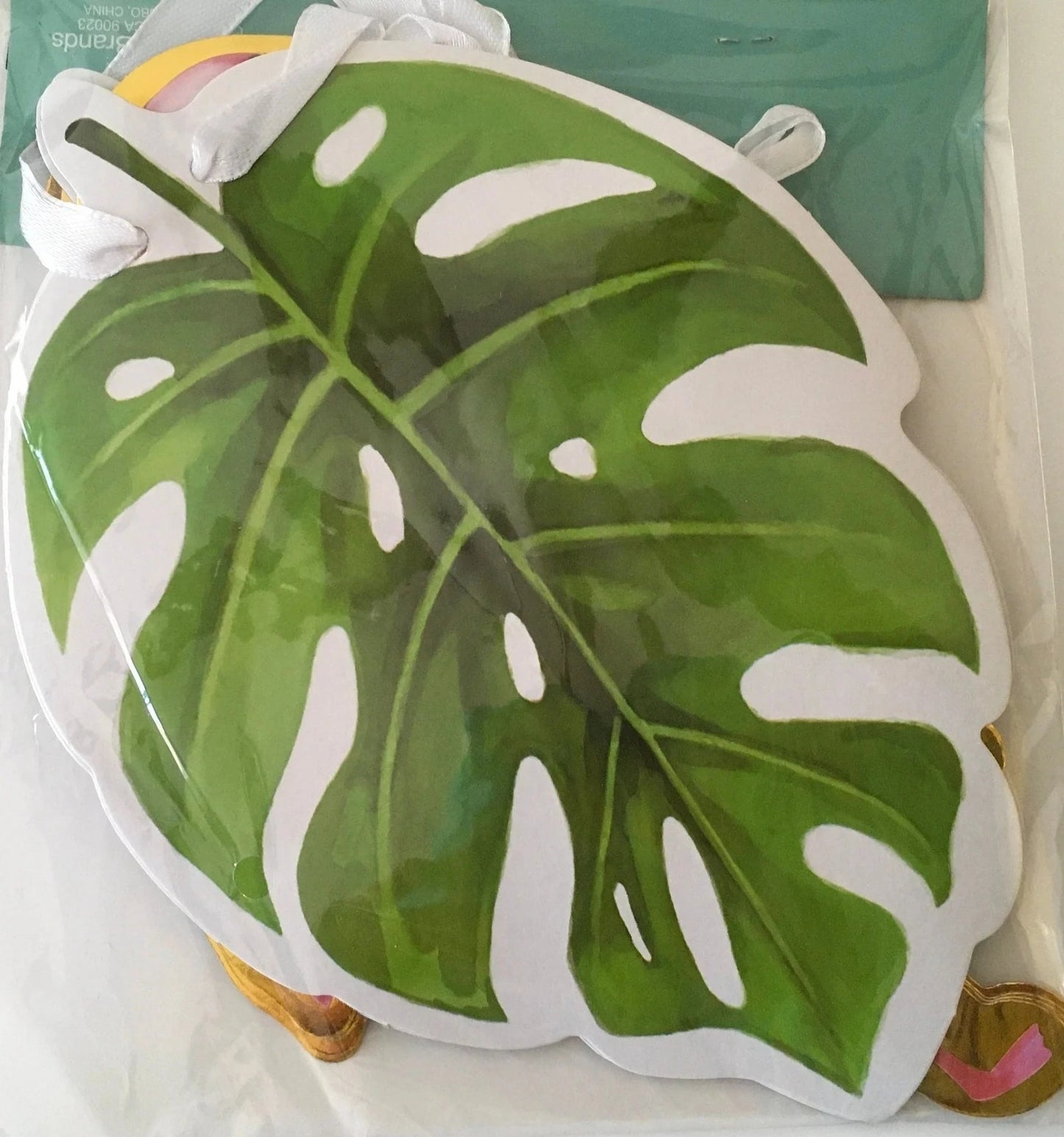 Let’s Party "Monstera Leaf and Flamingo" Ribbon Party Banner 6ft