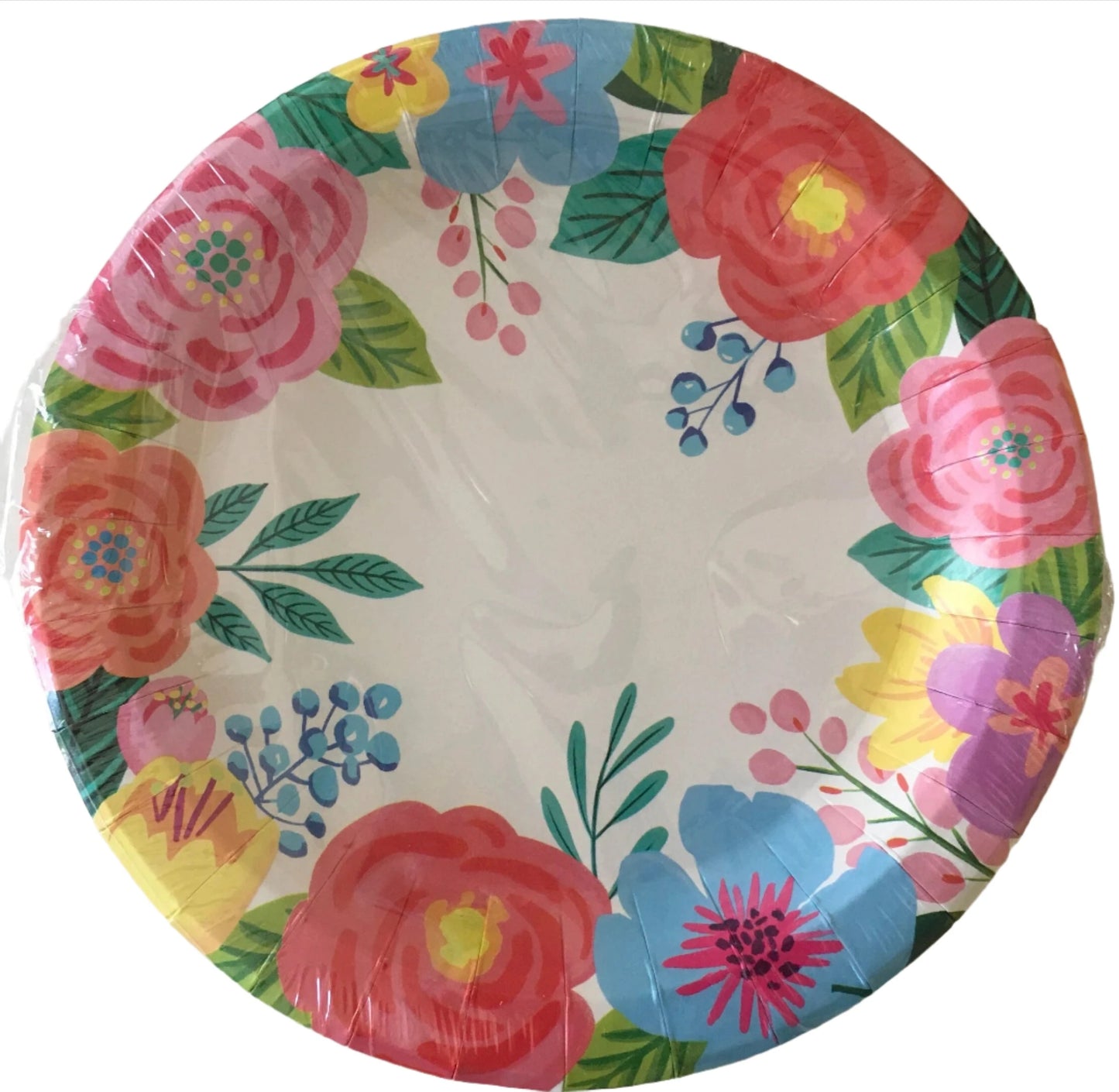 Garden "Hello Spring Painted Floral" Dessert Paper Plates 12ct