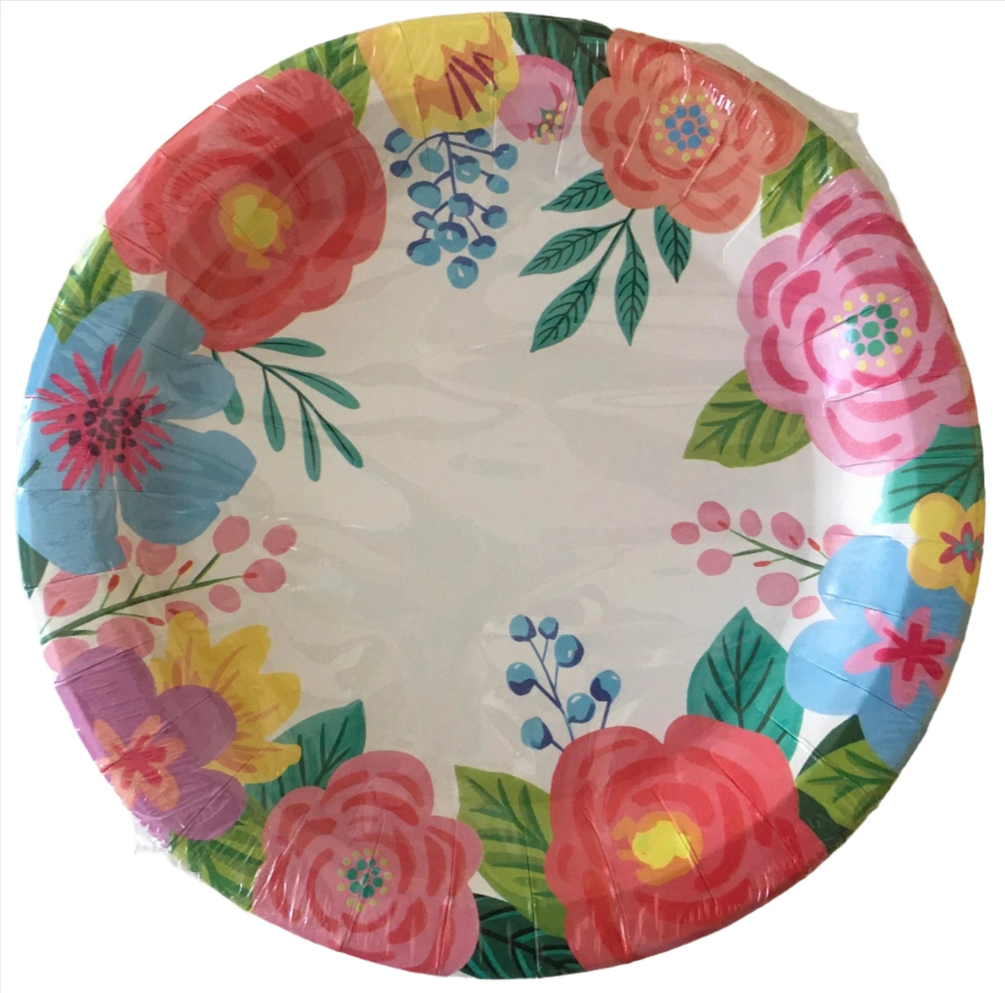 Garden "Hello Spring Painted Floral" Dessert Paper Plates 12ct