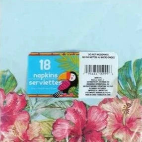 Tropical Luau "Tropical Flowers" Luncheon Paper Napkins 18ct