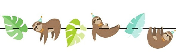 Sloth Party Ribbon Banner 6ft