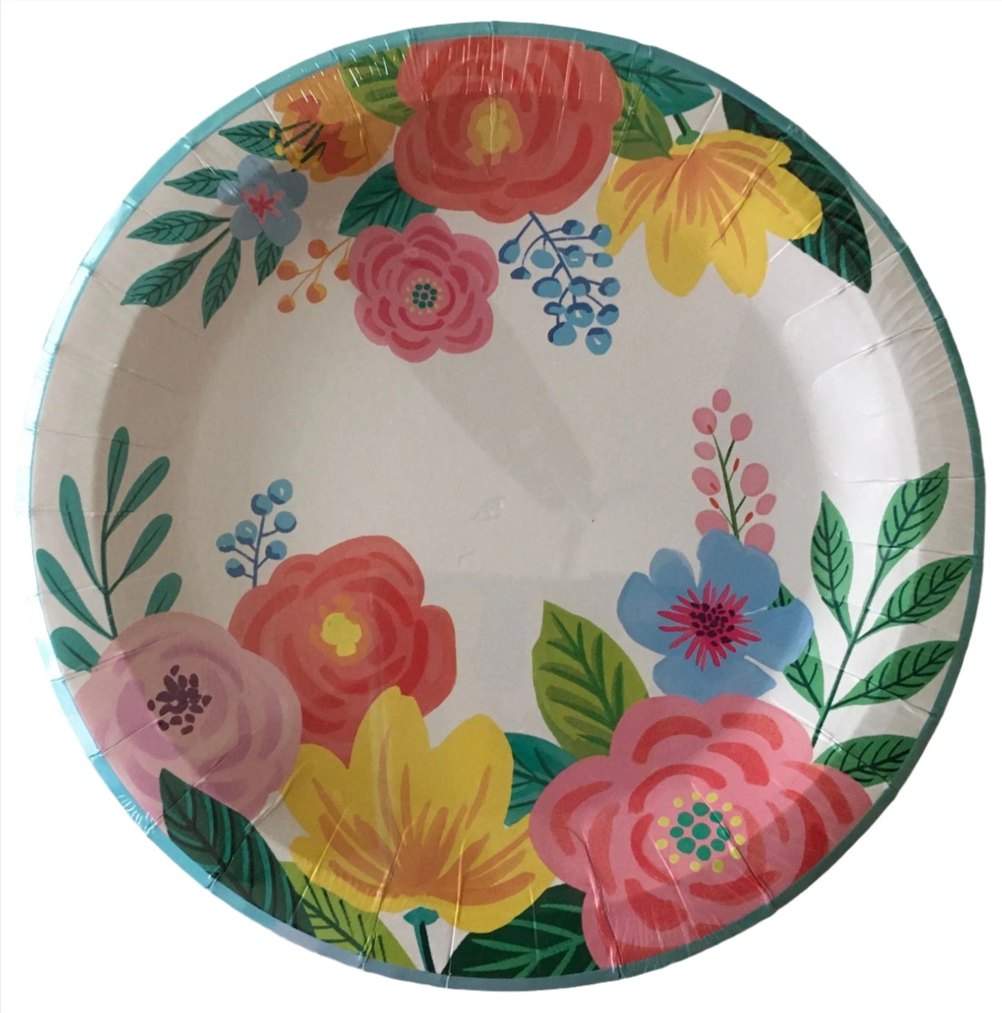 Garden "Hello Spring Painted Floral" Lunch Paper Plates 10ct