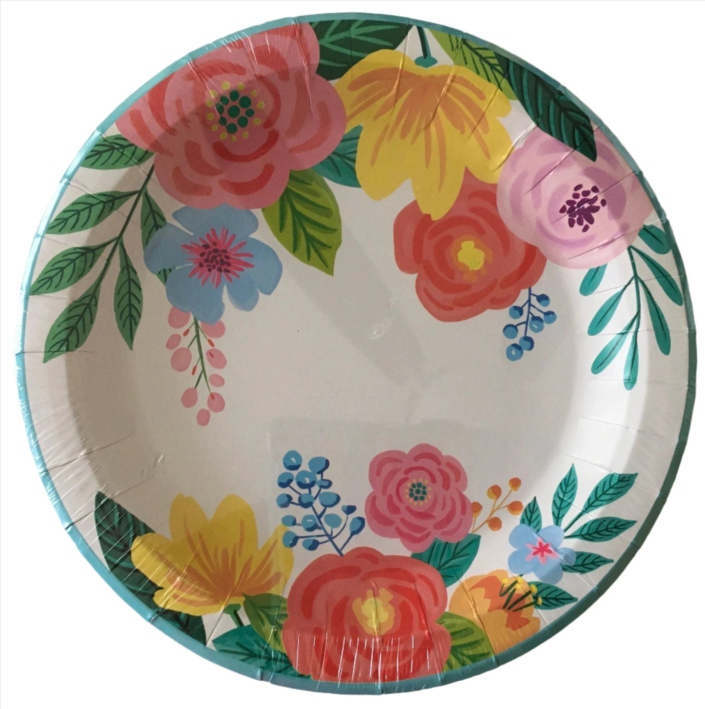 Garden "Hello Spring Painted Floral" Lunch Paper Plates 10ct