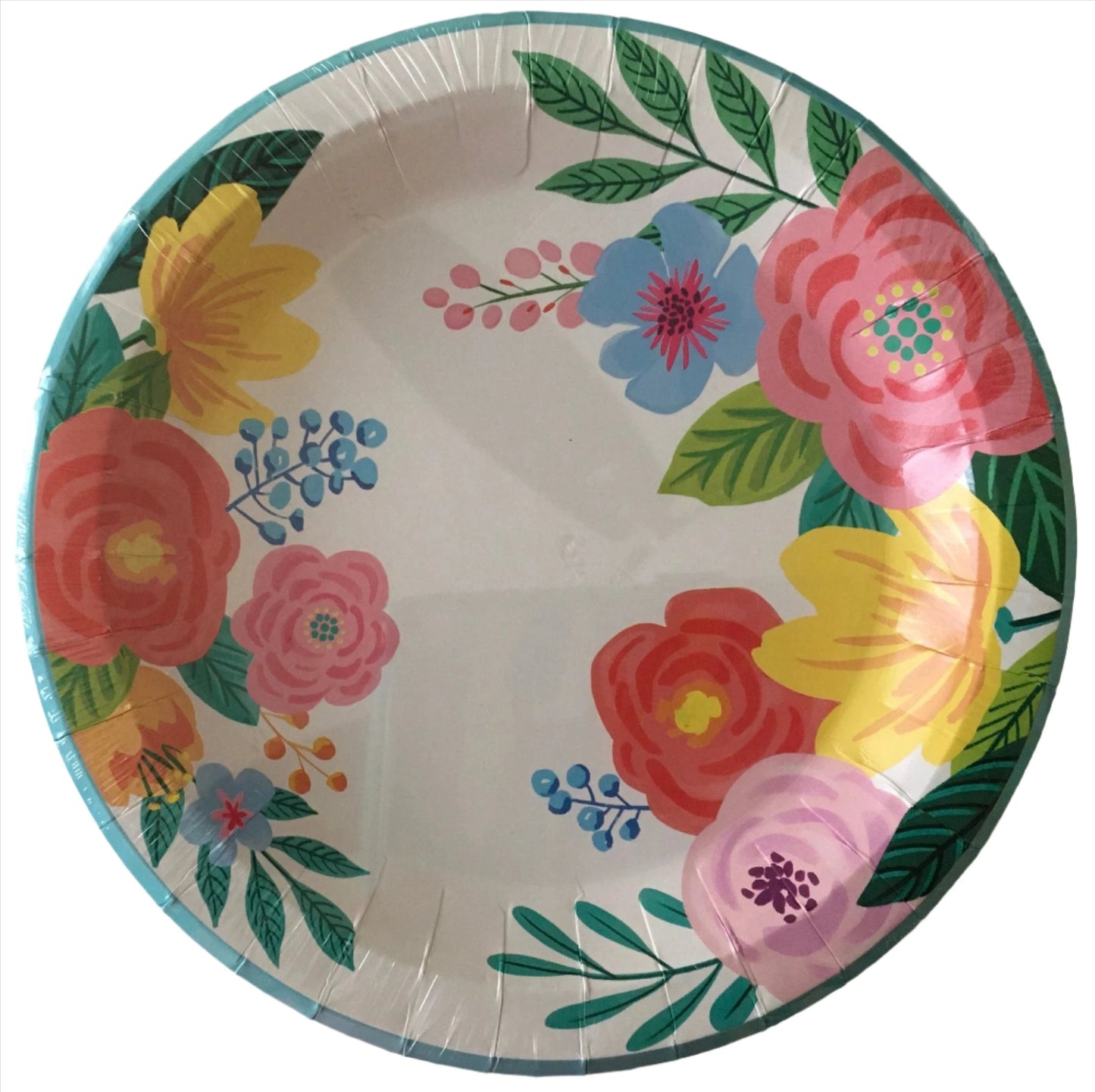 Garden "Hello Spring Painted Floral" Lunch Paper Plates 10ct