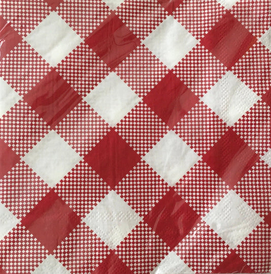 Summer Fun "Picnic Gingham" Luncheon Paper Napkins 18ct