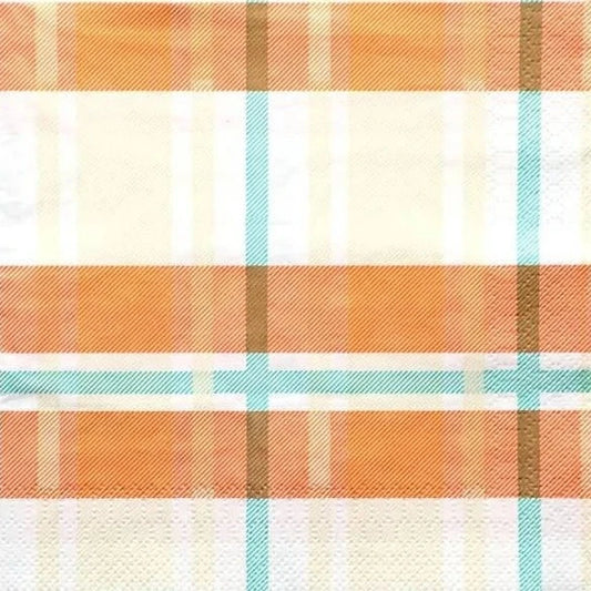 Fall & Harvest "Plaid Harvest Colors" Luncheon Paper Napkins 24ct